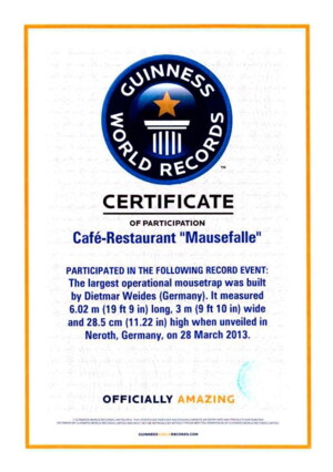 Scan Guinness World Record Urkunde