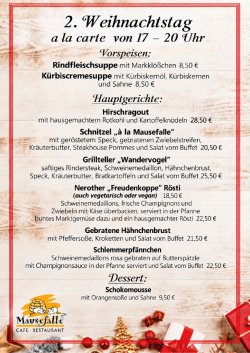 2. Weihnachtstag (a la carte)