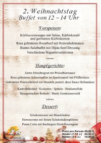 2. Weihnachtstag (Buffet)