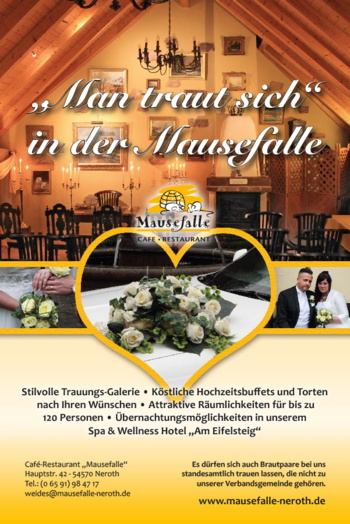 Trauung, Galerie Restaurant Mausefalle, Neroth, Vulkaneifel