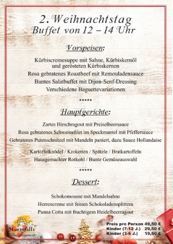 2. Weihnachtstag (Buffet)